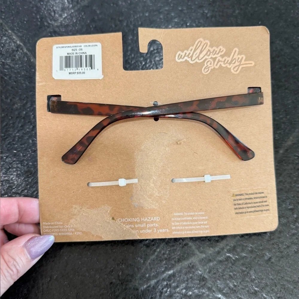 Willow & Ruby Kid's Fun Sunglasses with Hair Clip Set for Girls